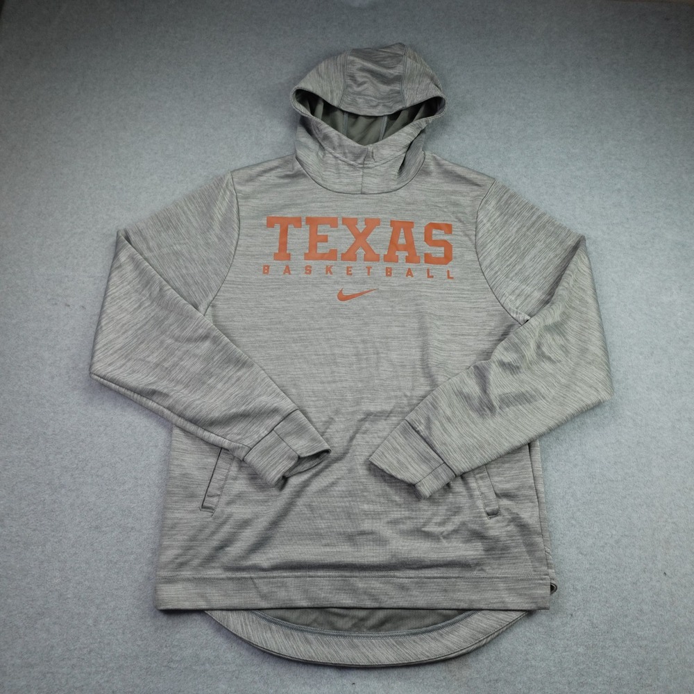 Texas Longhorns Hoodie Mens Small Gray Nike Athletic Basketball Hoodie